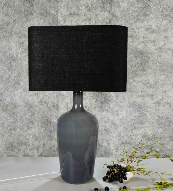 bottle black table lamp