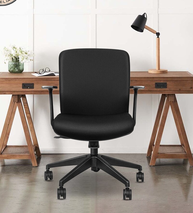 Buy Smart Mid Back Ergonomic Chair In Black Colour by Wipro Online