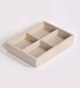 Cream Small 4 Grids Jewellery Tray