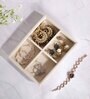 Cream Small 4 Grids Jewellery Tray