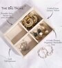 Cream Small 4 Grids Jewellery Tray
