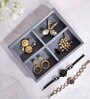 Grey Small 4 Grids Jewellery Tray
