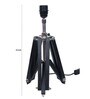 Small Black Tripod Table Lamp With Black Lampshade