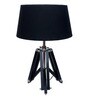 Small Black Tripod Table Lamp With Black Lampshade