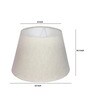 Small Black Tripod Table Lamp With Tapered Beige Lampshade