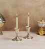 Small Brass Candle Stand Set of 2