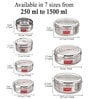 Round Silver 250 ML Stainless Steel  Lunch Box