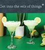 Small Creative High-Footed Glass Roostertail Margarita & Champagne Glass