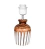 Bedside Lamp with Linen Beige Lampshade, Light Brown Wooden Base, E27, Ribbed Urn, Pleated Grey