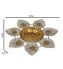 White & Gold Small Flower Urli