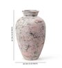 (1Pc) Pink & Grey Terracotta Decorative Vase For Home Decor