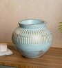 (1Pc) Blue Terracotta Vase For Table Decor