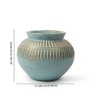 (1Pc) Blue Terracotta Vase For Table Decor