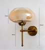 Small Kachori Glass Vintage Globe Wall Sconce Brass Light