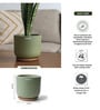 (1Pc) Green Terracotta Plant Pot