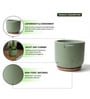 (1Pc) Green Terracotta Plant Pot
