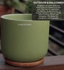 (1Pc) Green Terracotta Plant Pot