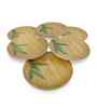 Small Plate Set    Bamboo 7.25  , Stain Free, Glazed Finish, Pure Melamine ,6 Nos.