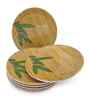 Small Plate Set    Bamboo 7.25  , Stain Free, Glazed Finish, Pure Melamine ,6 Nos.