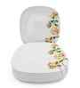 Small Plate Set   Botanic Flower 7.5  , Stain Free, Glazed Finish, Pure Melamine ,6 nos.