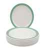 Small Plate Set   Green Lines 7.5  , Stain Free, Glazed Finish, Pure Melamine ,6 nos.