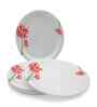 Small Plate Set   Orchid Blossom 7.5  , Stain Free, Glazed Finish, Pure Melamine ,6 nos.