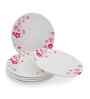 Small Plate Set   Pink Aura 7.5  , Stain Free, Glazed Finish, Pure Melamine ,6 Nos.