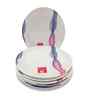 Small Plate Set   Silky 7.5  , Stain Free, Glazed Finish, Pure Melamine ,6 nos.
