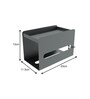 Grey Carbon Steel Tissue Box Holder