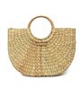 Small Tote Bag | Straw Bag | Basket Bag | Beach Bags for Women | Boho Bag | Women Handbag | Half Moon Bag (Design 01)
