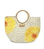 Small Tote Bag | Straw Bag | Basket Bag | Beach Bags for Women | Boho Bag | Women Handbag | Half Moon Bag (Design 04)