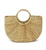 Small Tote Bag | Straw Bag | Basket Bag | Beach Bags for Women | Boho Bag | Women Handbag | Half Moon Bag (Design 01)