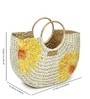 Small Tote Bag | Straw Bag | Basket Bag | Beach Bags for Women | Boho Bag | Women Handbag | Half Moon Bag (Design 04)