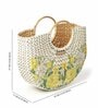 Small Tote Bag | Straw Bag | Basket Bag | Beach Bags for Women | Boho Bag | Women Handbag | Half Moon Bag (Mediun: 32x11x27 cm)