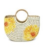Small Tote Bag | Straw Bag | Basket Bag | Beach Bags for Women | Boho Bag | Women Handbag | Half Moon Bag (Design 04)