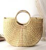 Small Tote Bag | Straw Bag | Basket Bag | Beach Bags for Women | Boho Bag | Women Handbag | Half Moon Bag (Design 01)