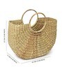 Small Tote Bag | Straw Bag | Basket Bag | Beach Bags for Women | Boho Bag | Women Handbag | Half Moon Bag (Design 01)