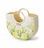 Small Tote Bag | Straw Bag | Basket Bag | Beach Bags for Women | Boho Bag | Women Handbag | Half Moon Bag (Mediun: 32x11x27 cm)