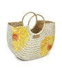 Small Tote Bag | Straw Bag | Basket Bag | Beach Bags for Women | Boho Bag | Women Handbag | Half Moon Bag (Design 04)