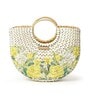 Small Tote Bag | Straw Bag | Basket Bag | Beach Bags for Women | Boho Bag | Women Handbag | Half Moon Bag (Mediun: 32x11x27 cm)
