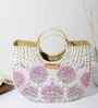 Small Tote Bag | Straw Bags | Basket Bag | Bamboo Tote | Beach Bags for Women | White Handbag (Design 02)