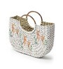 Small Tote Bag | Straw Basket Bags | Beach Bags for Women | Half Moon Bag | White Handbag (Design 01)