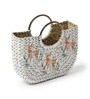 Small Tote Bag | Straw Basket Bags | Beach Bags for Women | Half Moon Bag | White Handbag (Design 01)