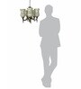 Small Traditional Chandelier | Antique Brass with Hand-Made Golden Mosaic Glass