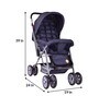 Smart & Safe Premium Baby Stroller Cum Pram In Dark Blue Colour