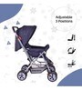 Smart & Safe Premium Baby Stroller Cum Pram In Dark Blue Colour