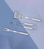 BBQ Silver Stainless Steel (Set of 3) Barbecue Tool Set