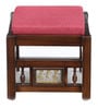Smart Teak Wood Nesting Coffee Table Set in Walnut Finish with 4 stools