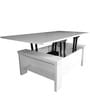 Smart Diner cum Coffee Table in White Colour