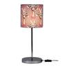 Smart Giraffe Table Multicolor Satin Shade Table Lamp with Silver Base